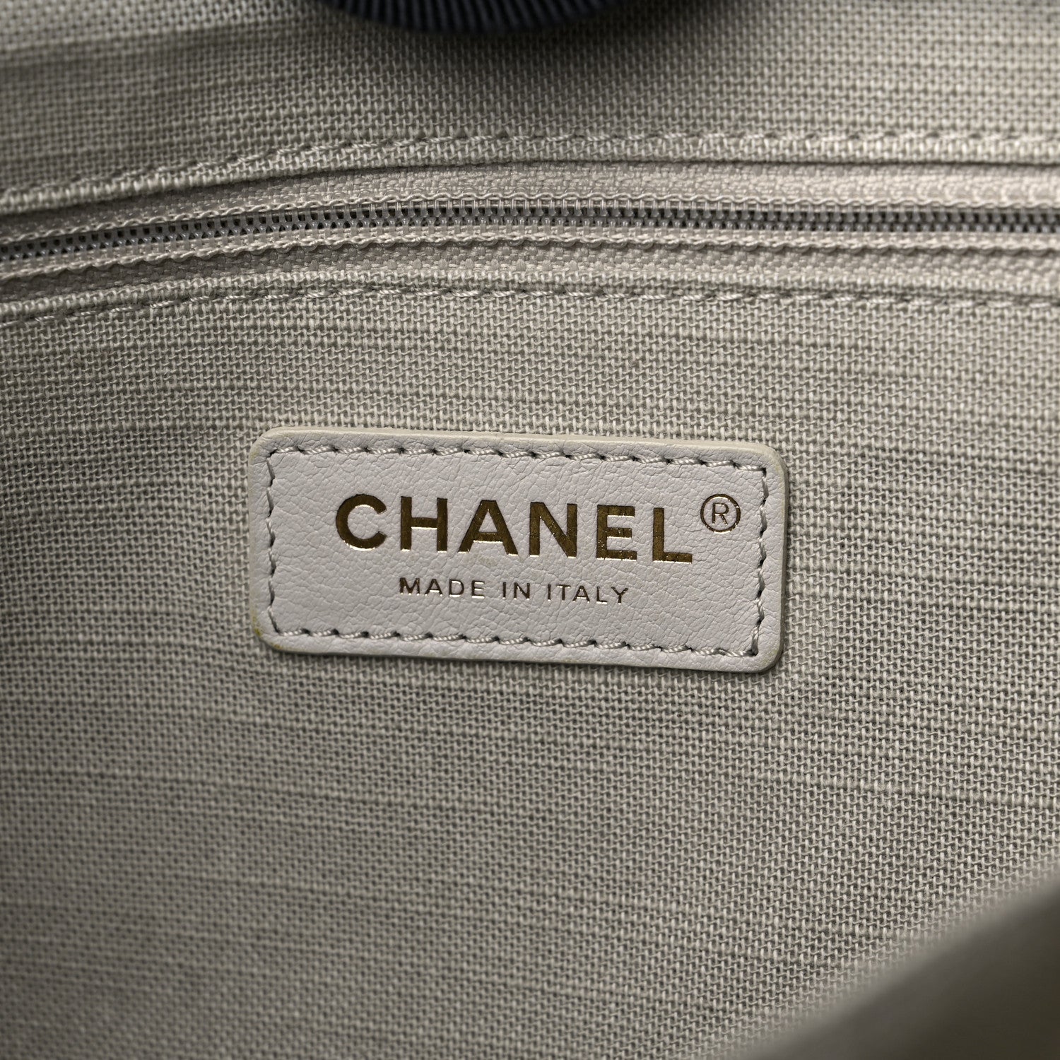 Chanel Mixed Fibers Small Deauville Tote Navy Blue 7 of 10