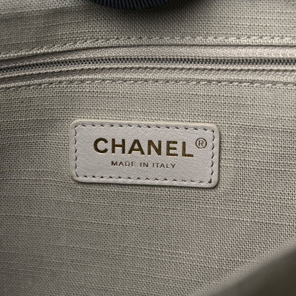 Chanel Mixed Fibers Small Deauville Tote Navy Blue 7 of 10