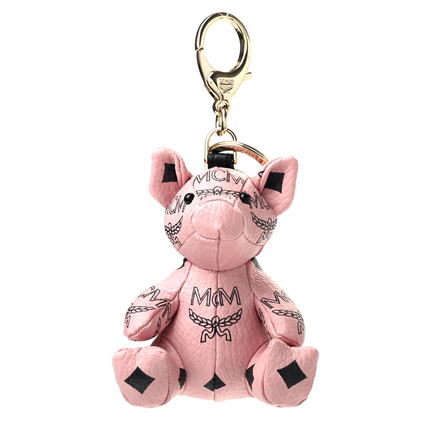 Visetos Bear Key Ring Bag Charm Pink
