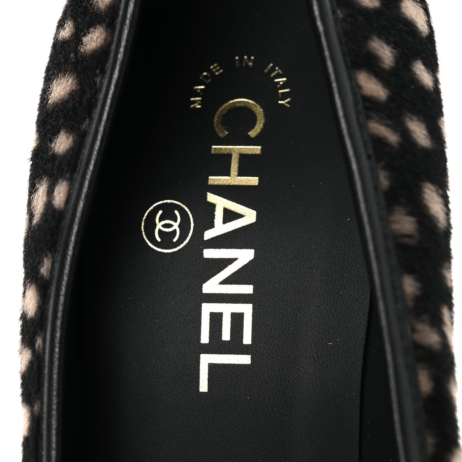 Chanel Pony Hair Lambskin Patent Cap Toe Pumps 41 Black White Dark Red 9 of 11