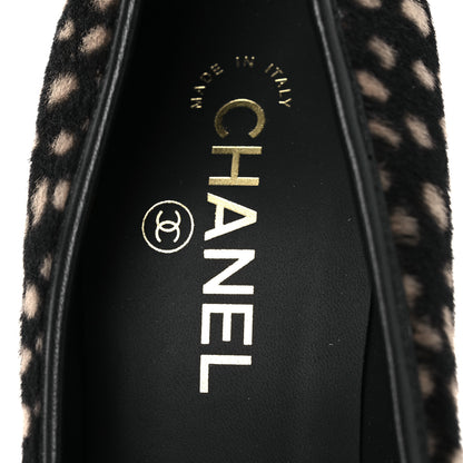 Chanel Pony Hair Lambskin Patent Cap Toe Pumps 41 Black White Dark Red 9 of 11