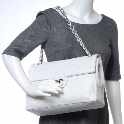 Chanel Washed Caviar Maxi Single Flap White 2 of 8