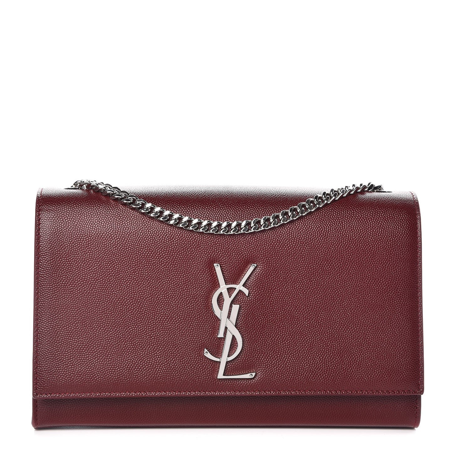 Grain De Poudre Medium Monogram Kate Satchel Dark Red