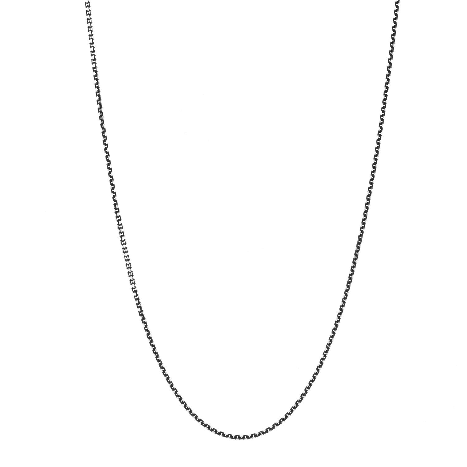 Tiffany Sterling Silver Enamel 1.75mm Chain Necklace Black 18" 1 of 6