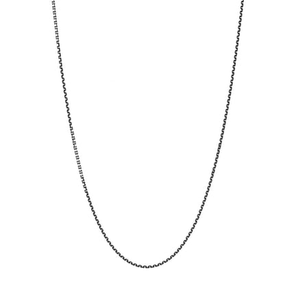 Tiffany Sterling Silver Enamel 1.75mm Chain Necklace Black 18" 1 of 6