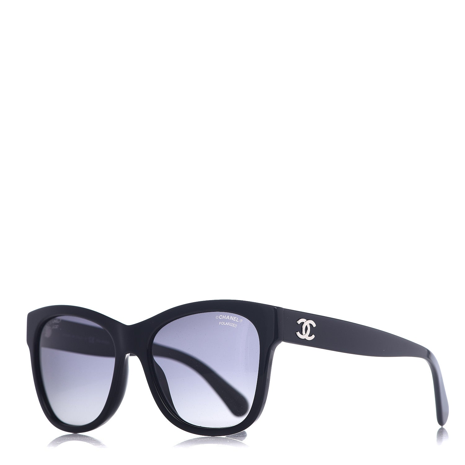 Chanel Polarized Square CC Sunglasses 5380 Black 1 of 7