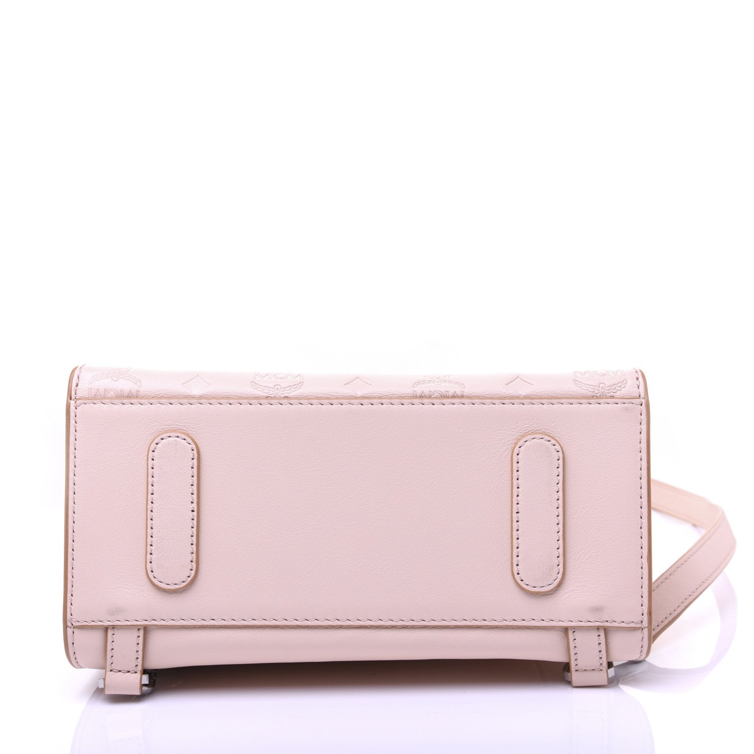 MCM Calfskin Ottomar Monogram Essential Small Backpack Pink Blush 17 of 30