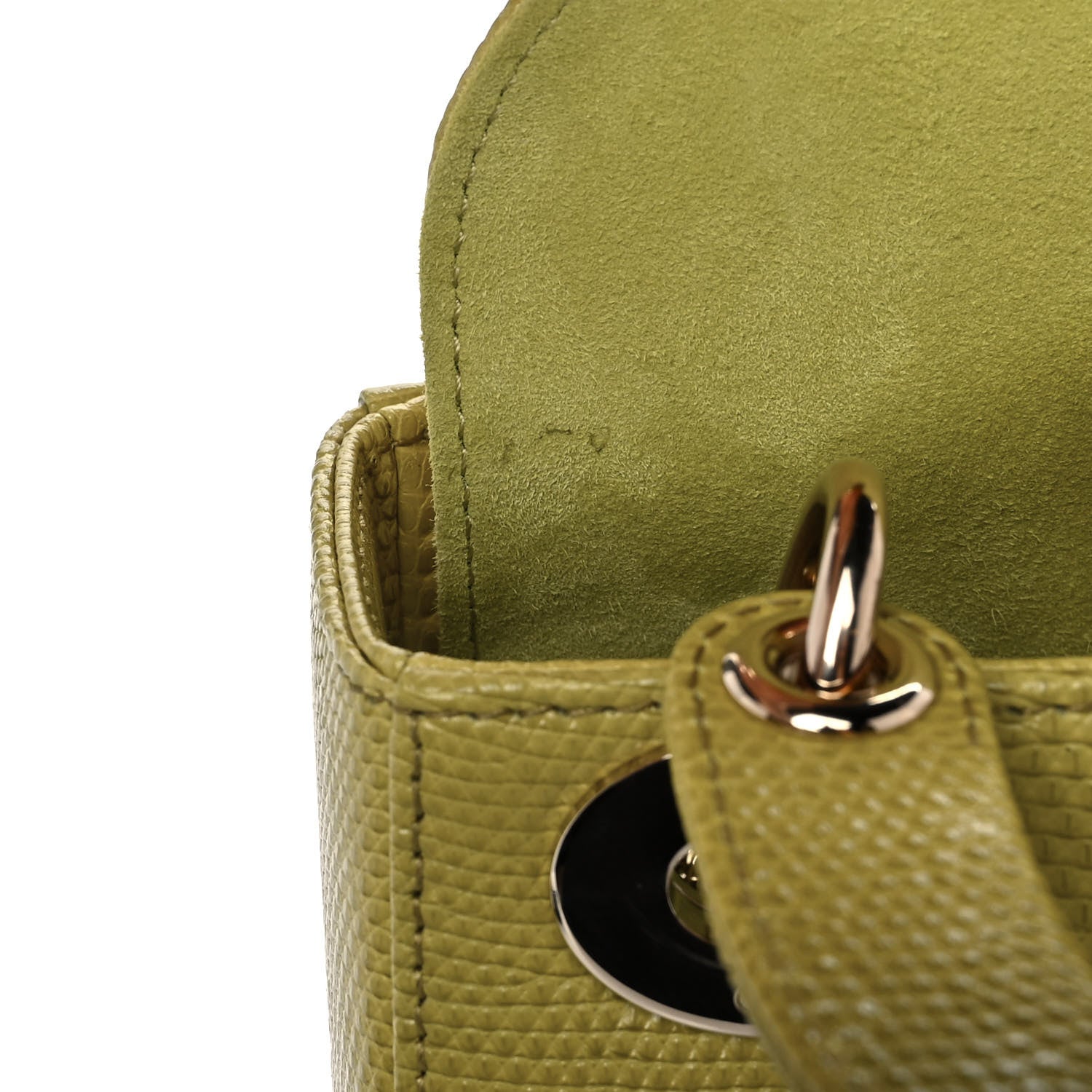 Christian Dior Lizard Gradient Mini Lady Dior Yellow Dark Green 11 of 12