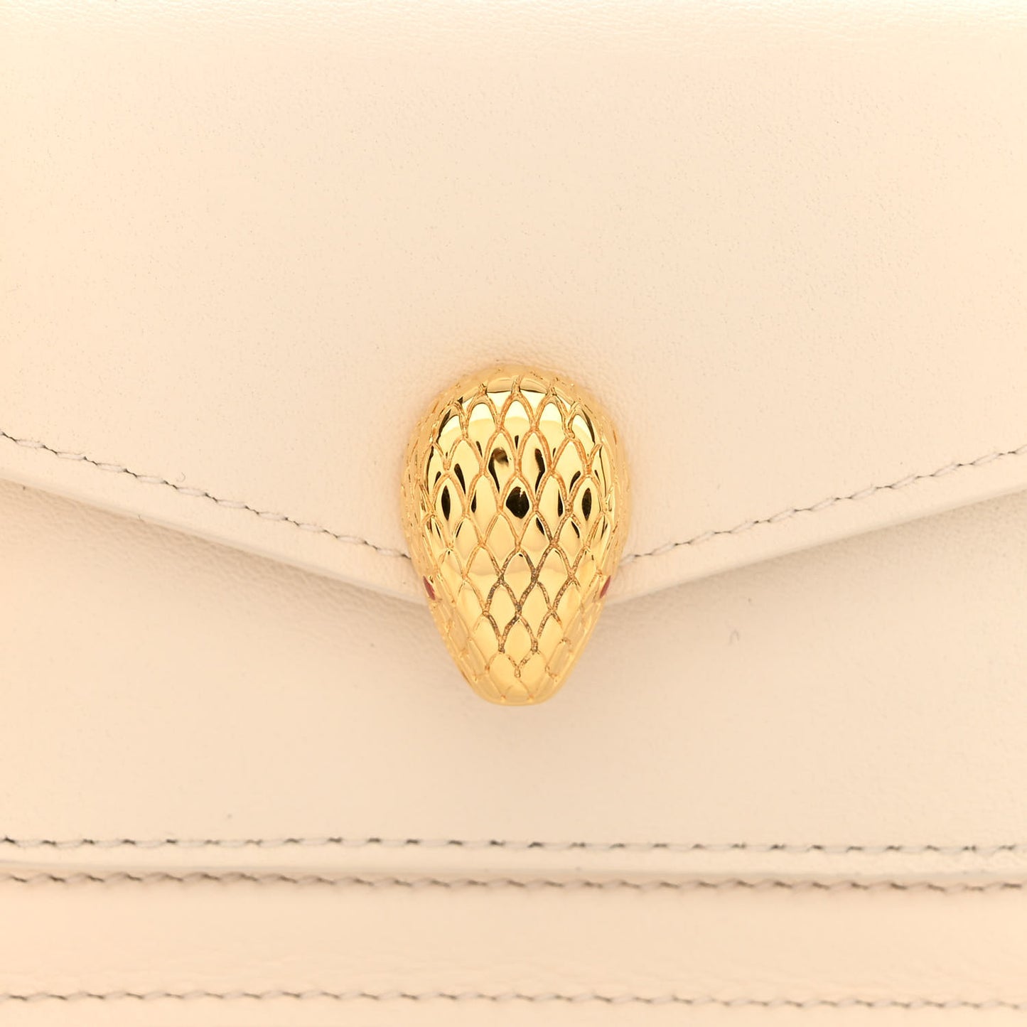 Calfskin Serpenti Forever Micro Bag Ivory