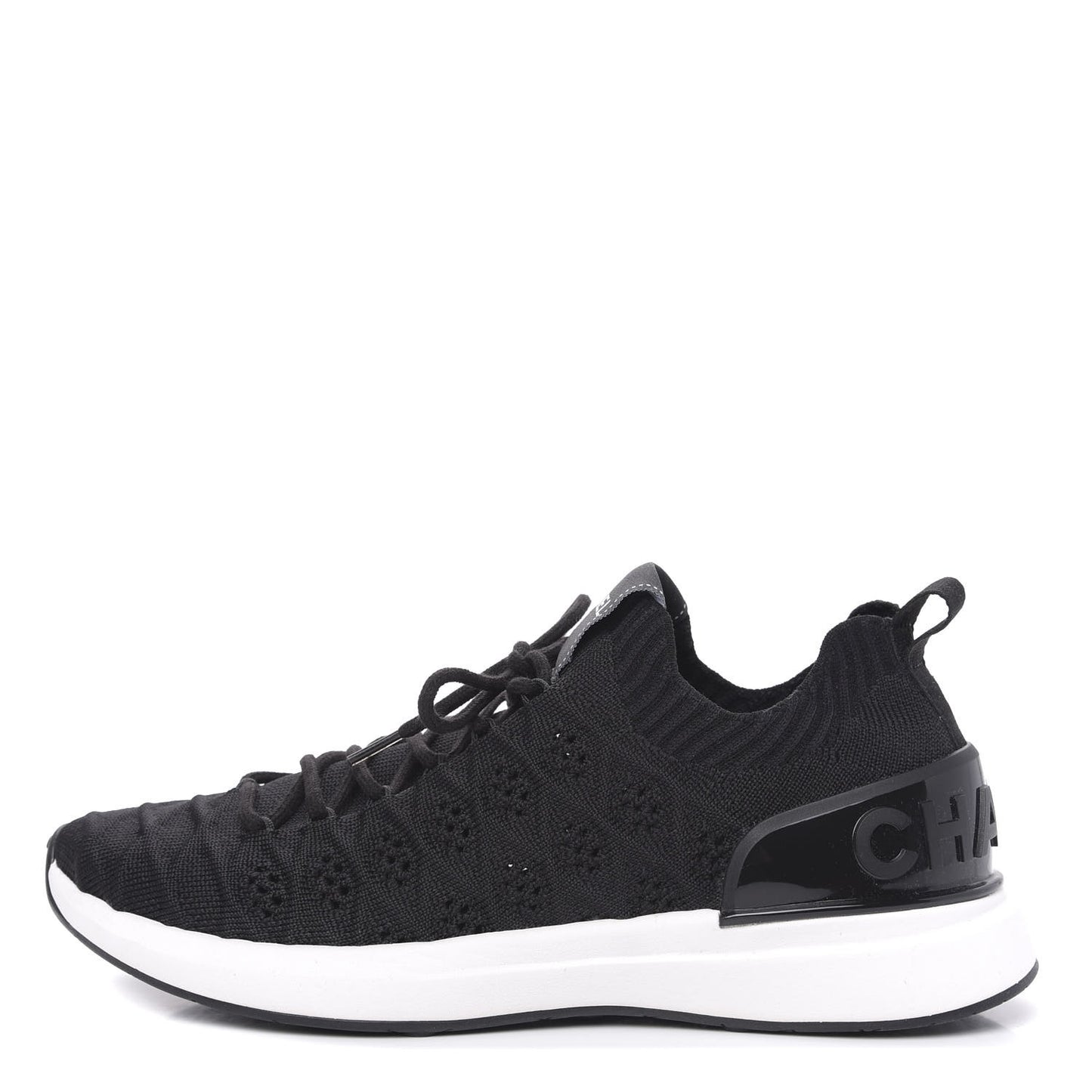 Fabric Logo Sneakers 38 Black