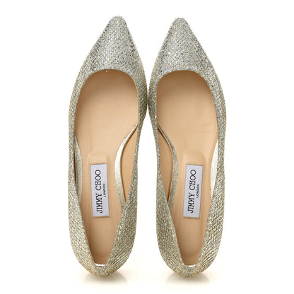 Jimmy Choo Glitter Romy Flats 39 Champagne 2 of 9