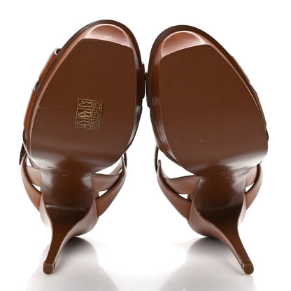 Saint Laurent Calfskin Tribute 105 Platform Sandals 40 Amber 5 of 8