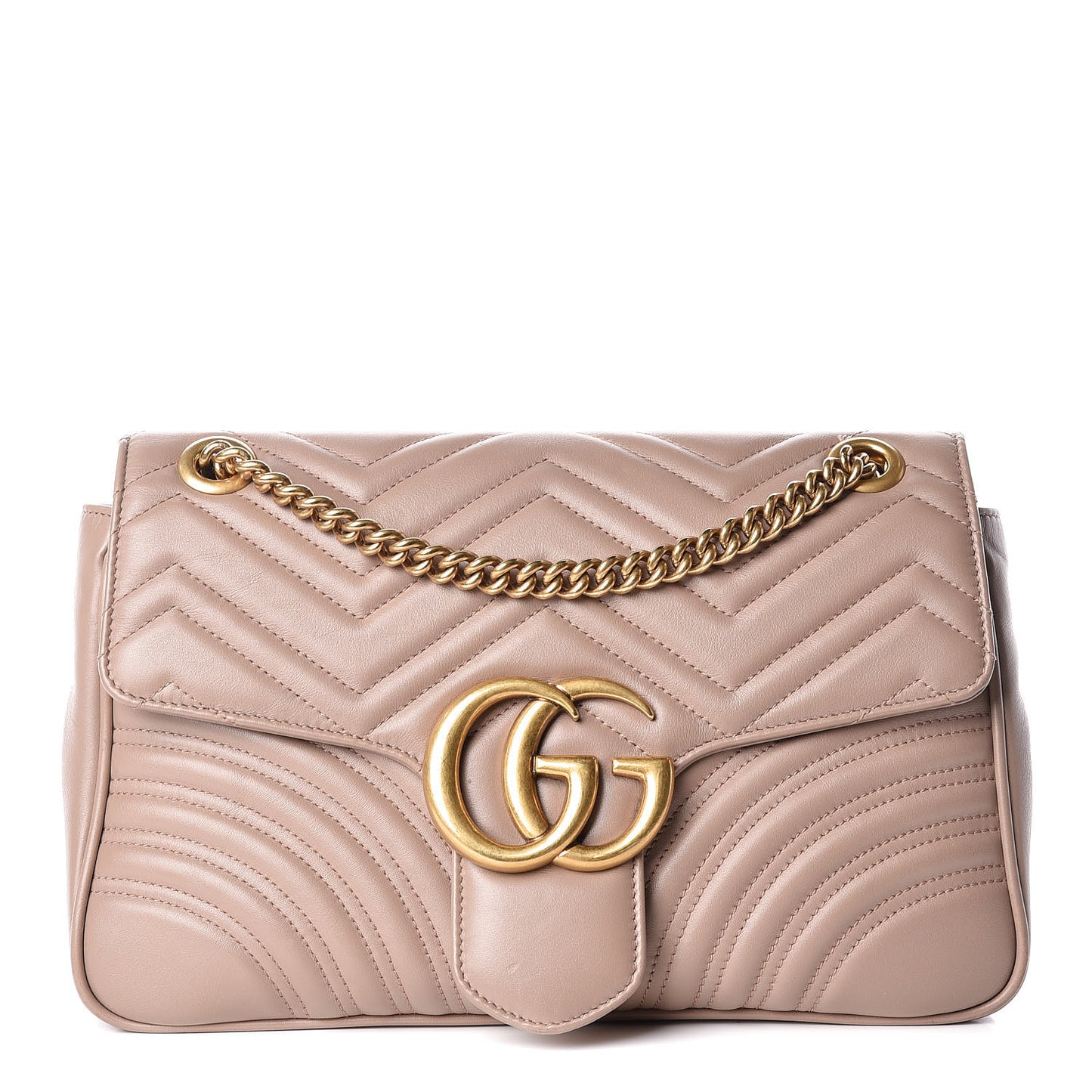 Calfskin Matelasse Medium GG Marmont Shoulder Bag Porcelain Rose