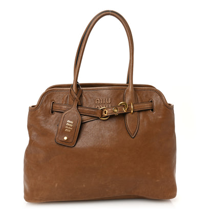 Miu Miu Nappa Medium Aventure Bag Rovere 1 of 9