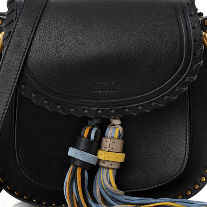 Chloe Suede Calfskin Braided Mini Hudson Shoulder Bag Black 7 of 9