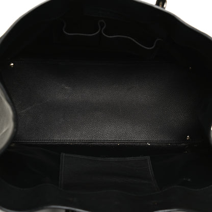 Balenciaga Grained Calfskin Silver Metallic Edge Hardware Papier A4 Tote Black 7 of 11