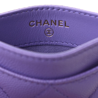 Chanel Caviar Quilted Card Holder Purple 7 of 8