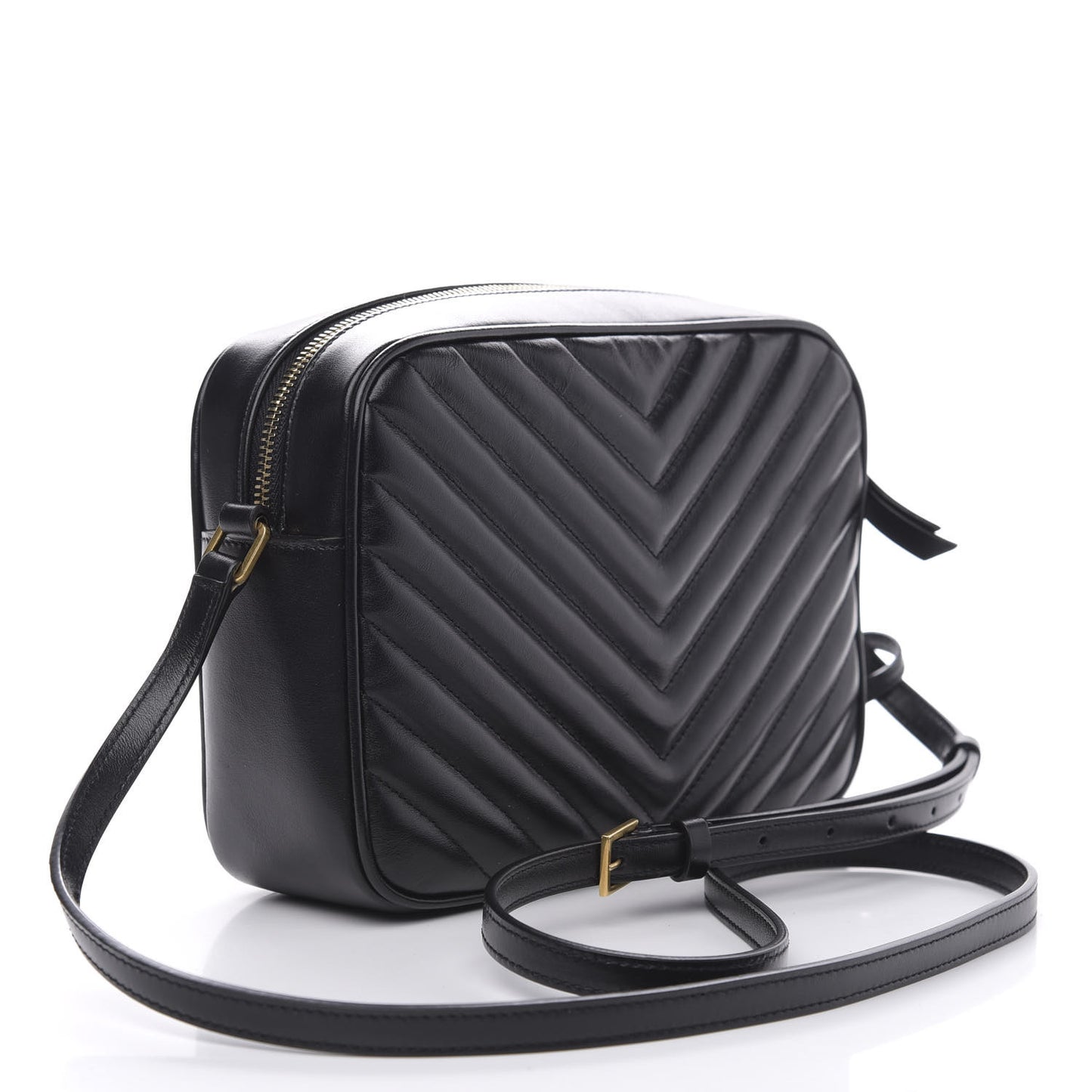 Calfskin Matelasse Monogram Lou Camera Bag Black