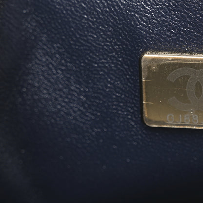 Chanel Tweed Quilted Mini Rectangular Flap Navy Blue Multicolor 7 of 11