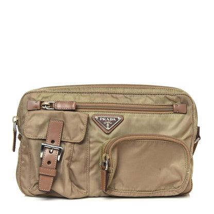 Prada Tessuto Nylon Belt Bag Brown 1 of 10