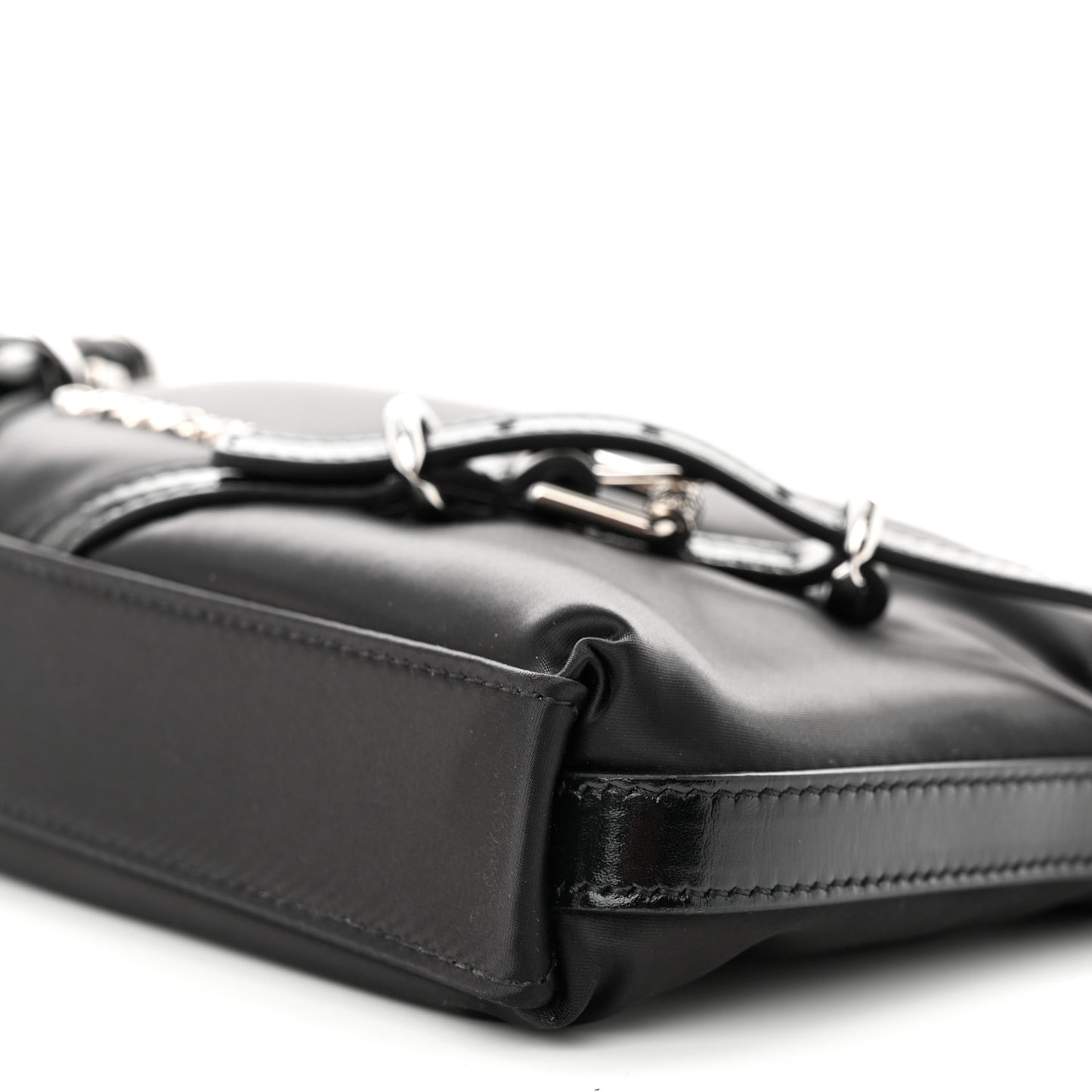 Satin Mini Voyou Boyfriend Party Bag Black