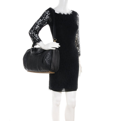 Alexander Wang Pebbled Lambskin Rocco Black Antique Brass Hardware 2 of 8