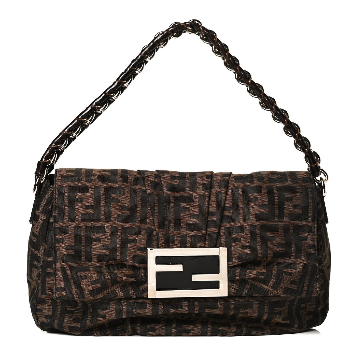 Zucca Patent Mia Shoulder Flap Tobacco