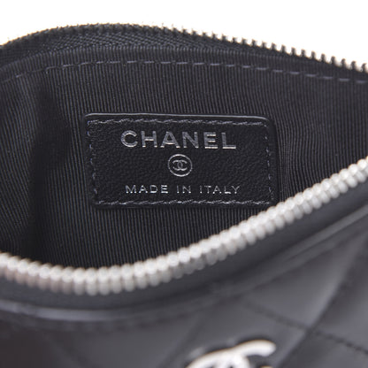 Chanel Lambskin Quilted Small Cosmo Cosmetic Case Black 8 of 10