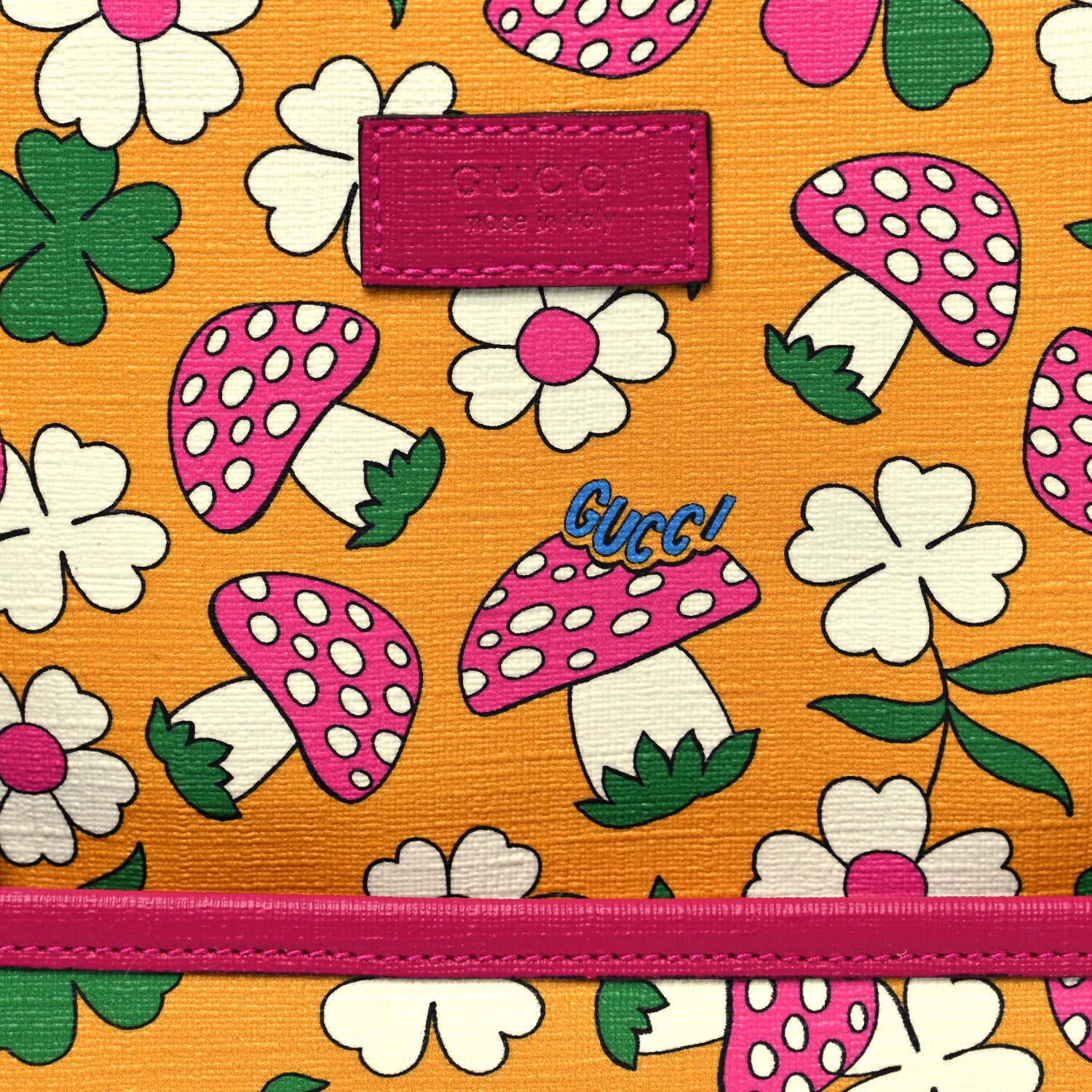 Gucci Canvas Childrens Flower Mushroom Print Backpack 7 of 9