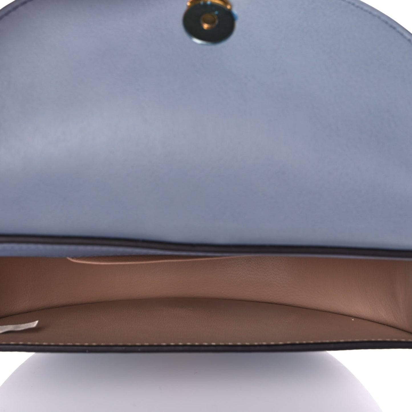 Calfskin Small Nile Bracelet Minaudiere Bag Washed Blue