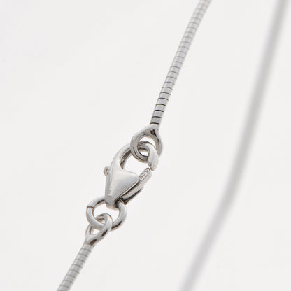 Hermes Lacquered Palladium Cage d'H Pendant Necklace Bleu 6 of 7