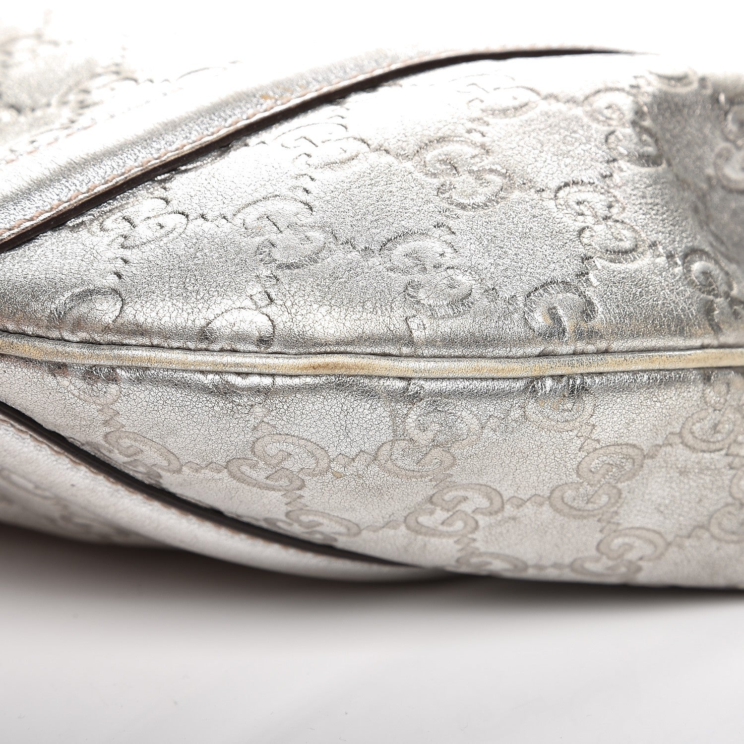 Gucci Guccissima Medium Britt Tote Silver 15 of 17