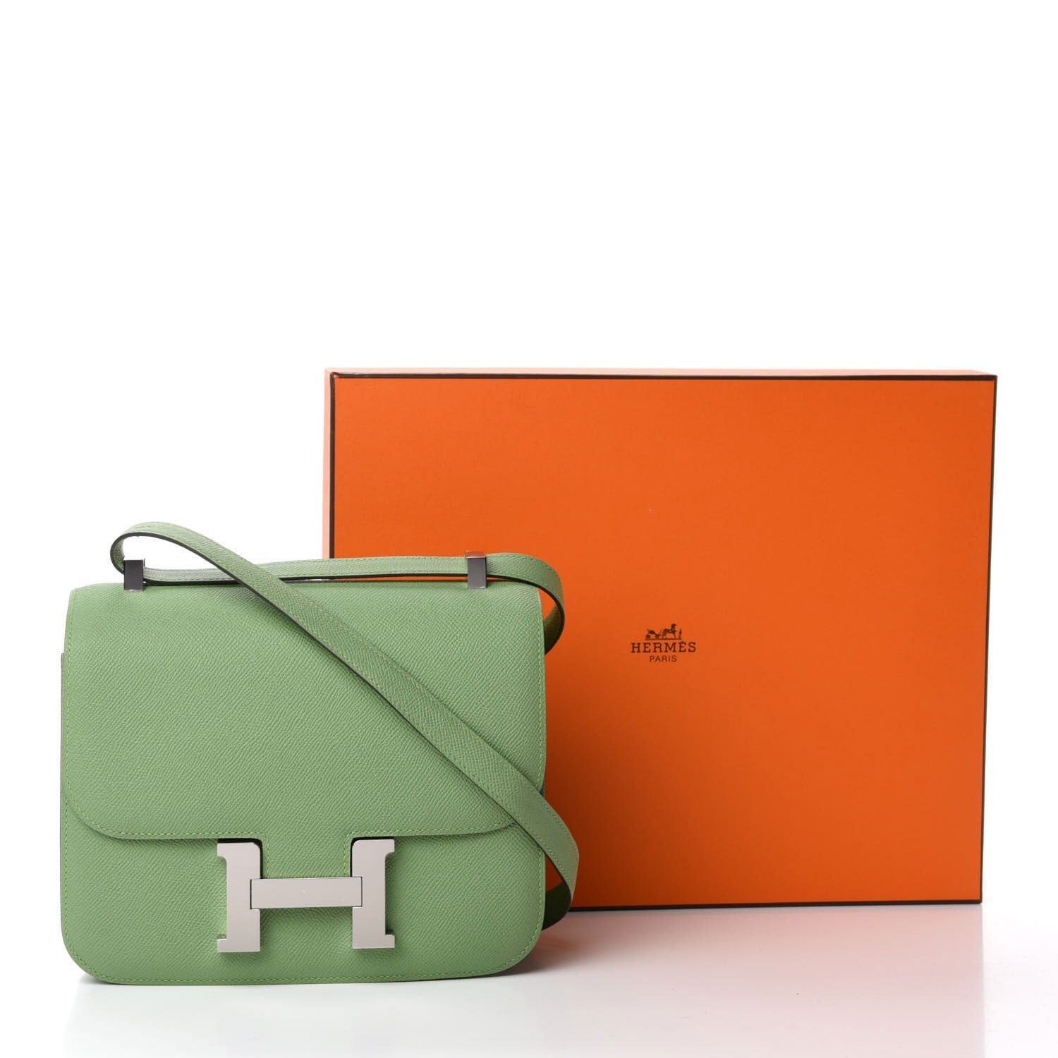 Hermes Epsom Constance 24 Vert Criquet 12 of 12