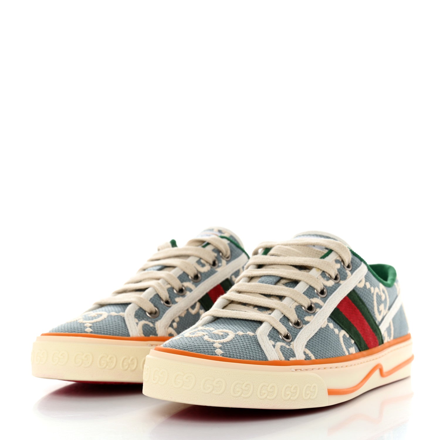 Gucci Cotton GG Monogram Web Womens 1977 Tennis Sneakers 36.5 Philod Ivory Mystic White 3 of 8