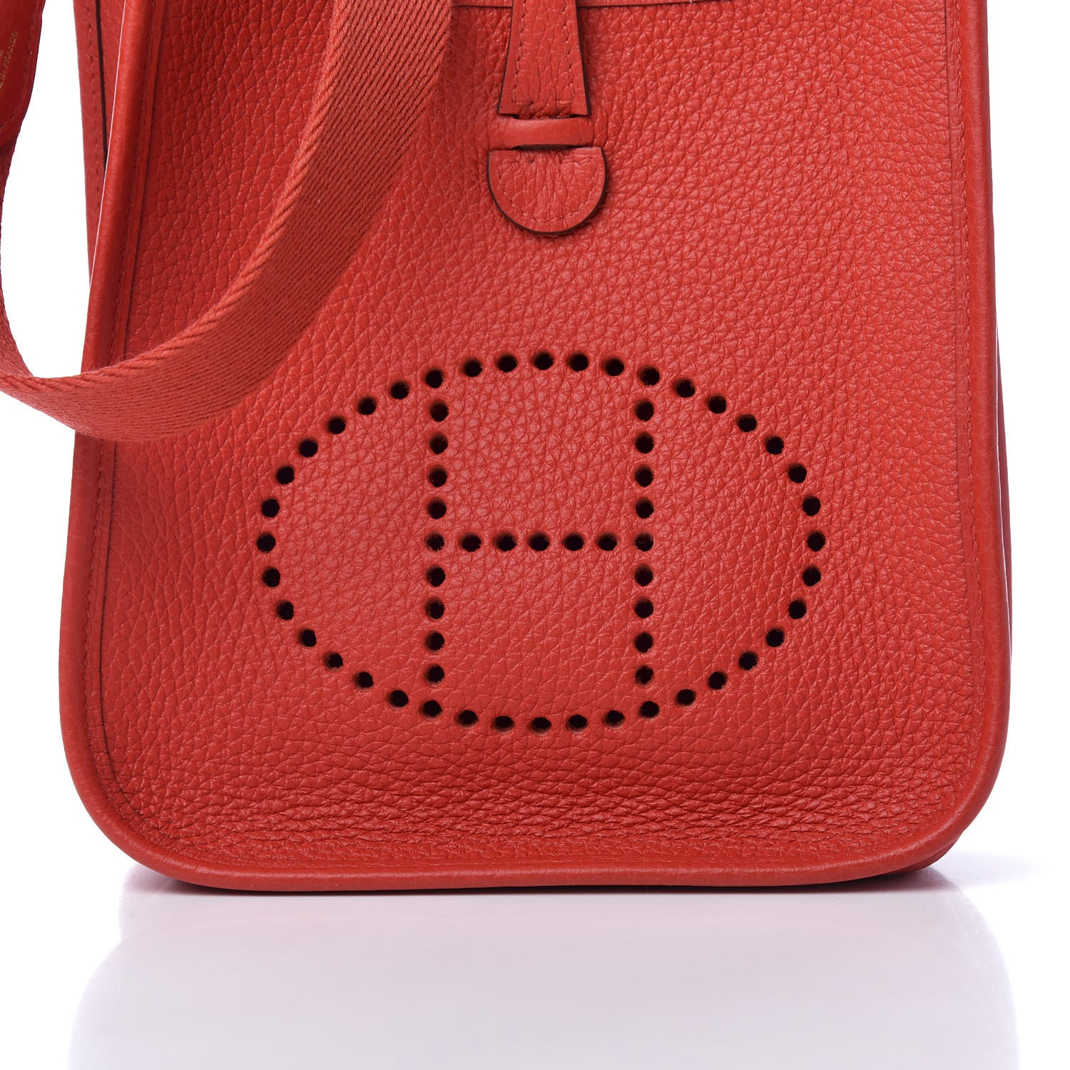 Hermes Taurillon Clemence Evelyne TPM Rouge Tomate Rouge Pivoine 10 of 11