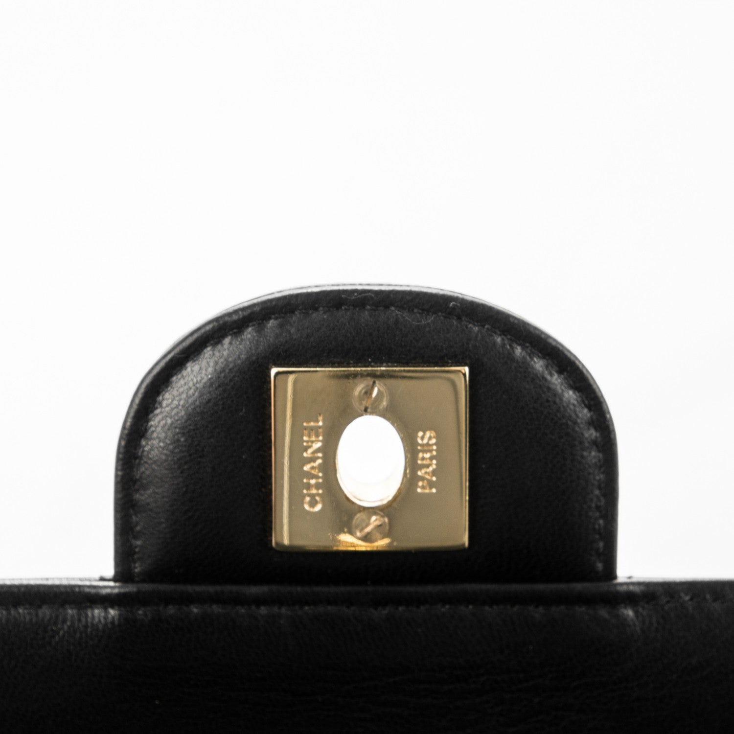 Chanel Lambskin Quilted East West Chocolate Bar Flap Black 6 of 8