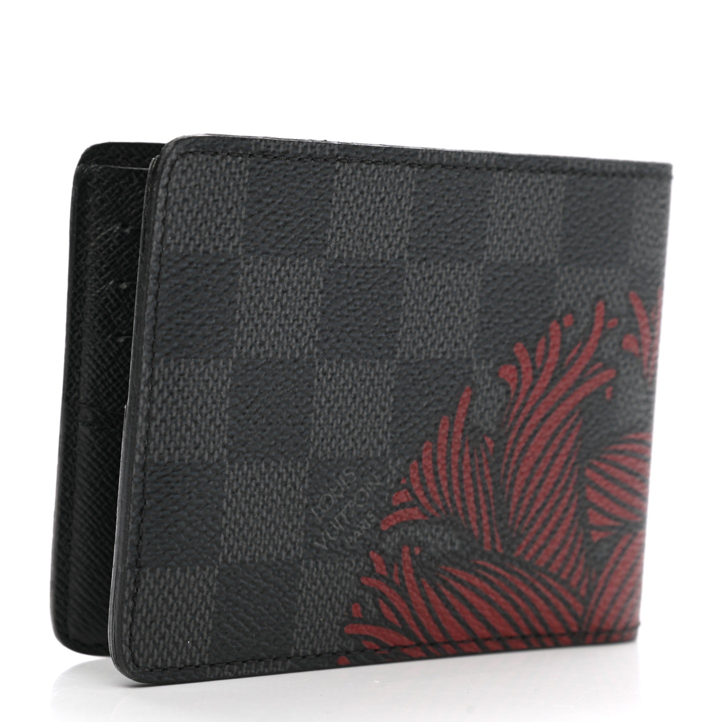 Damier Graphite Rope Slender Wallet Red