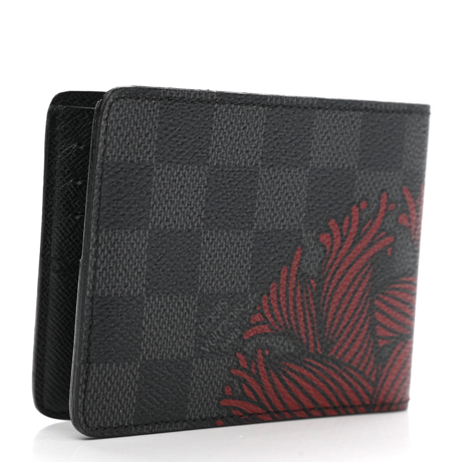 Louis Vuitton Damier Graphite Rope Slender Wallet Red 3 of 8