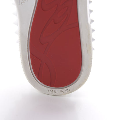 Christian Louboutin Calfskin Mens Spikes Pik Boat Flat 40 White 9 of 11