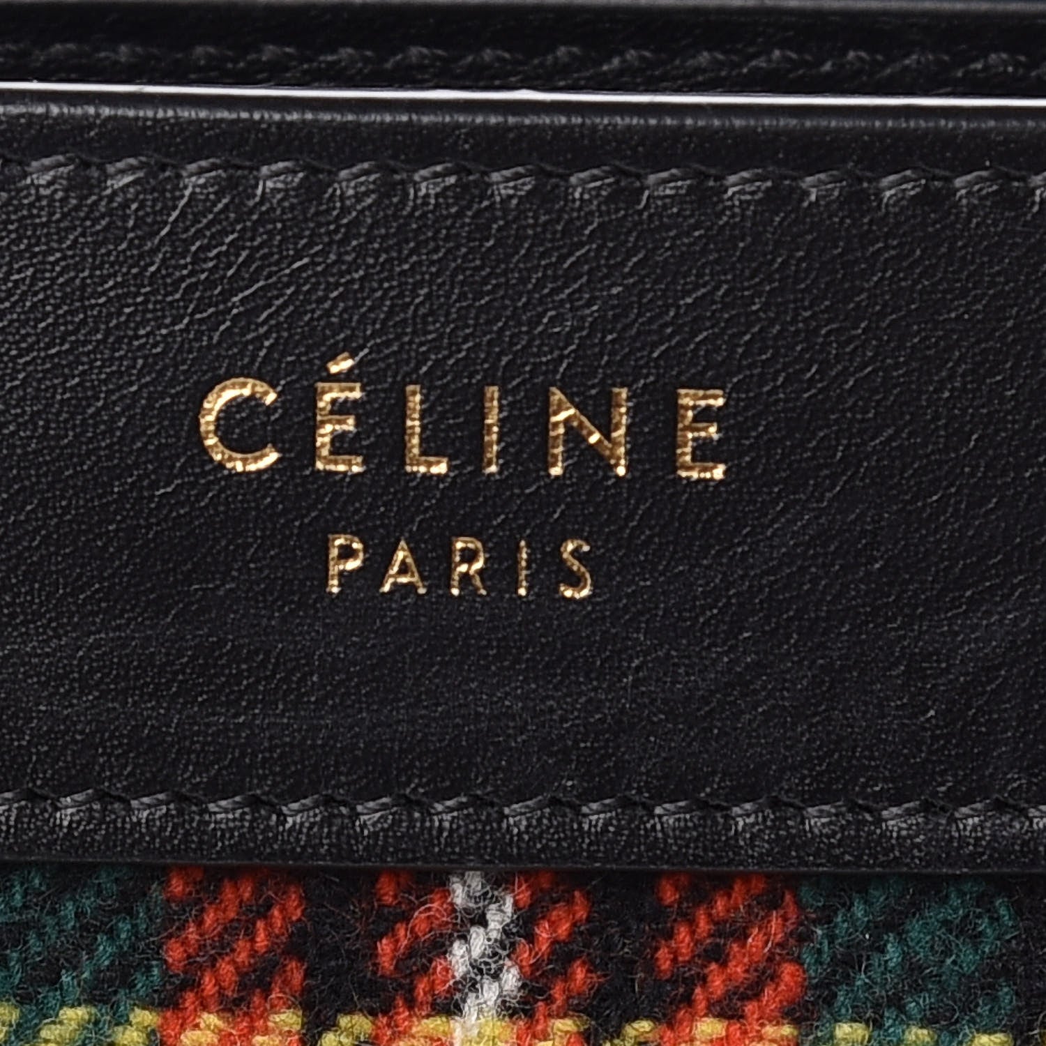 Celine Tartan Calfskin Nano Luggage Red Blue 6 of 11