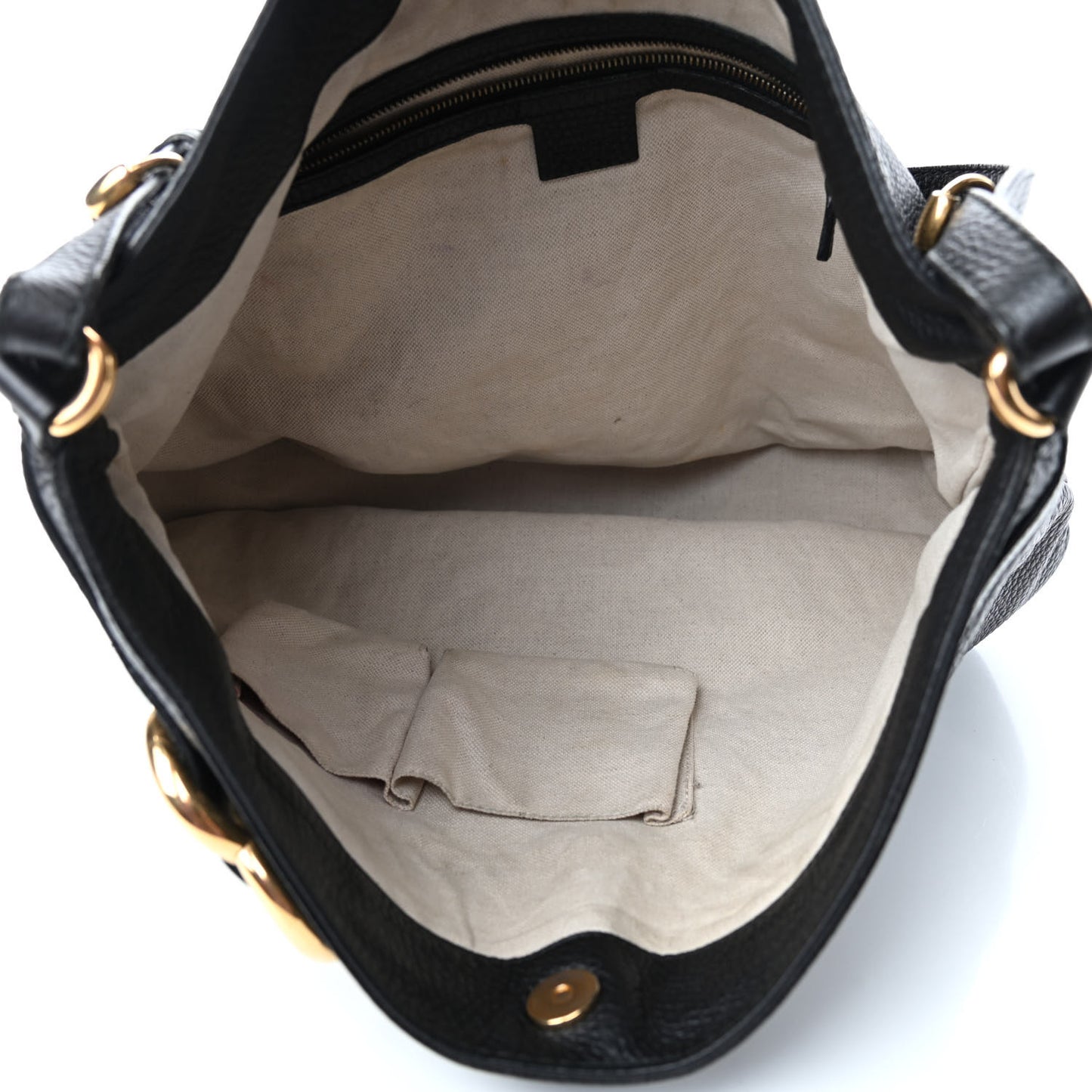 Pebbled Calfskin Large Ride Shoulder Bag Black