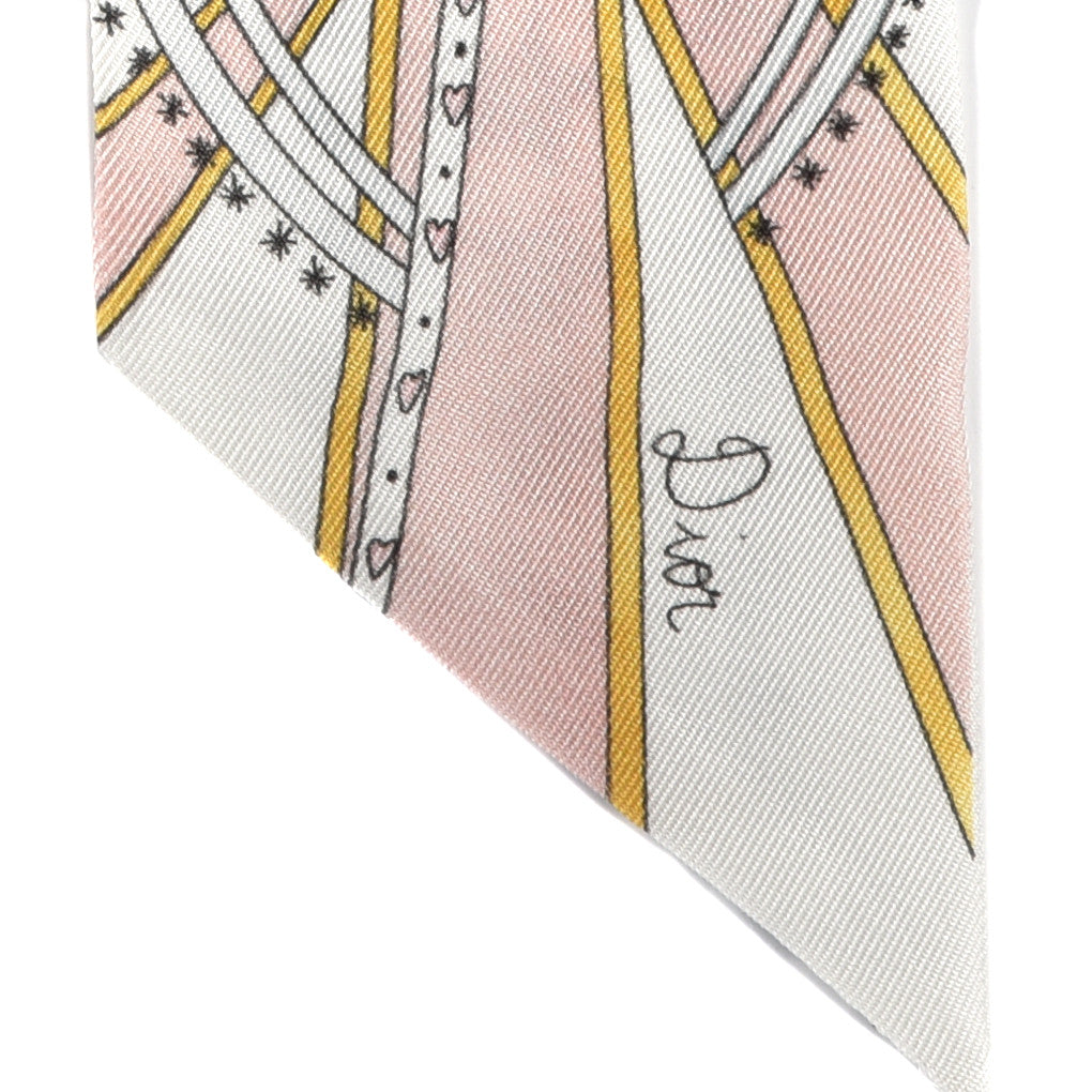 Christian Dior Silk High Priestess Tarot Mitzah Scarf Off White 4 of 4