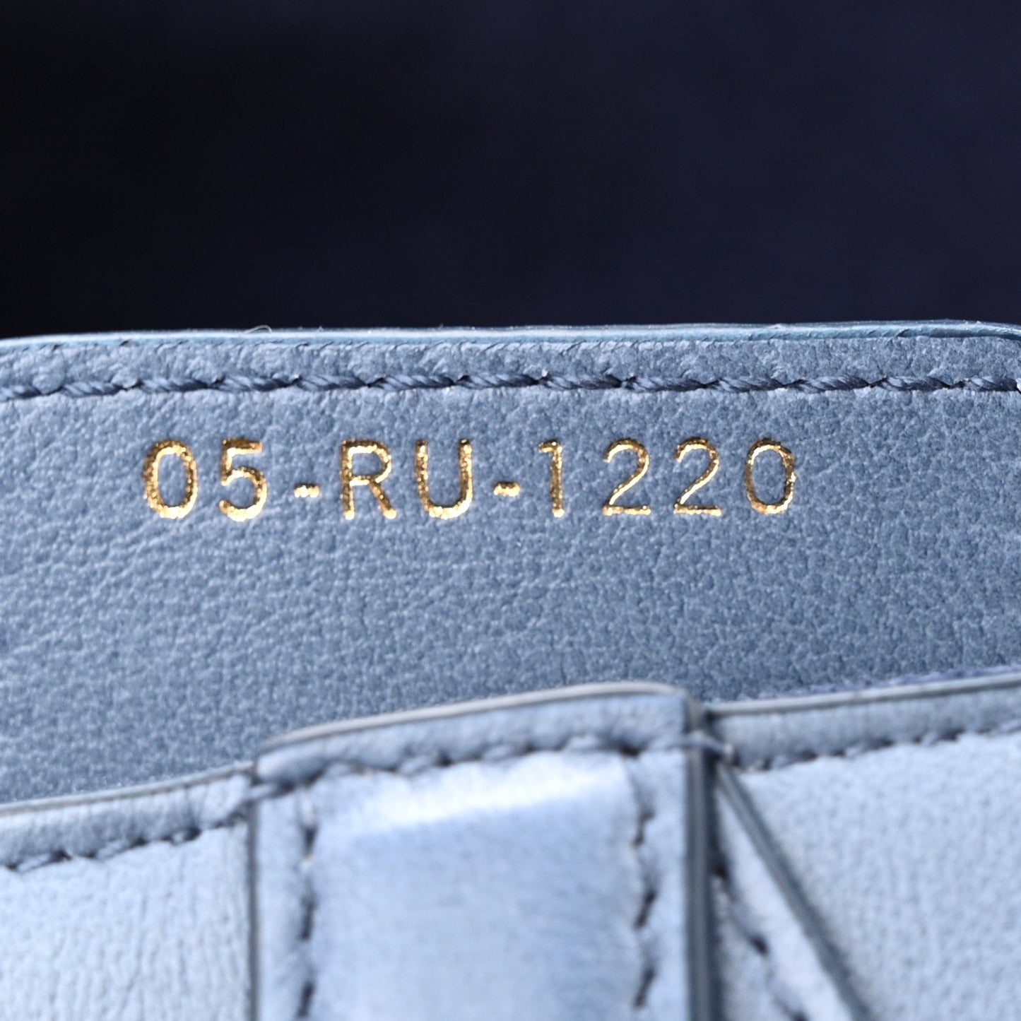 Calfskin Gradient Saddle Bag Indigo Blue