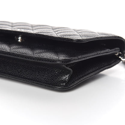 Chanel Caviar Quilted Wallet On Chain WOC Black 10 of 12