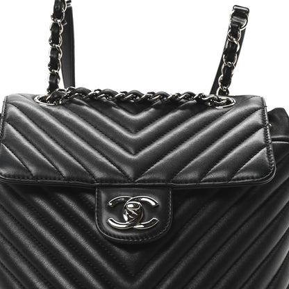 Chanel Lambskin Chevron Quilted Small Urban Spirit Backpack Black 8 of 10