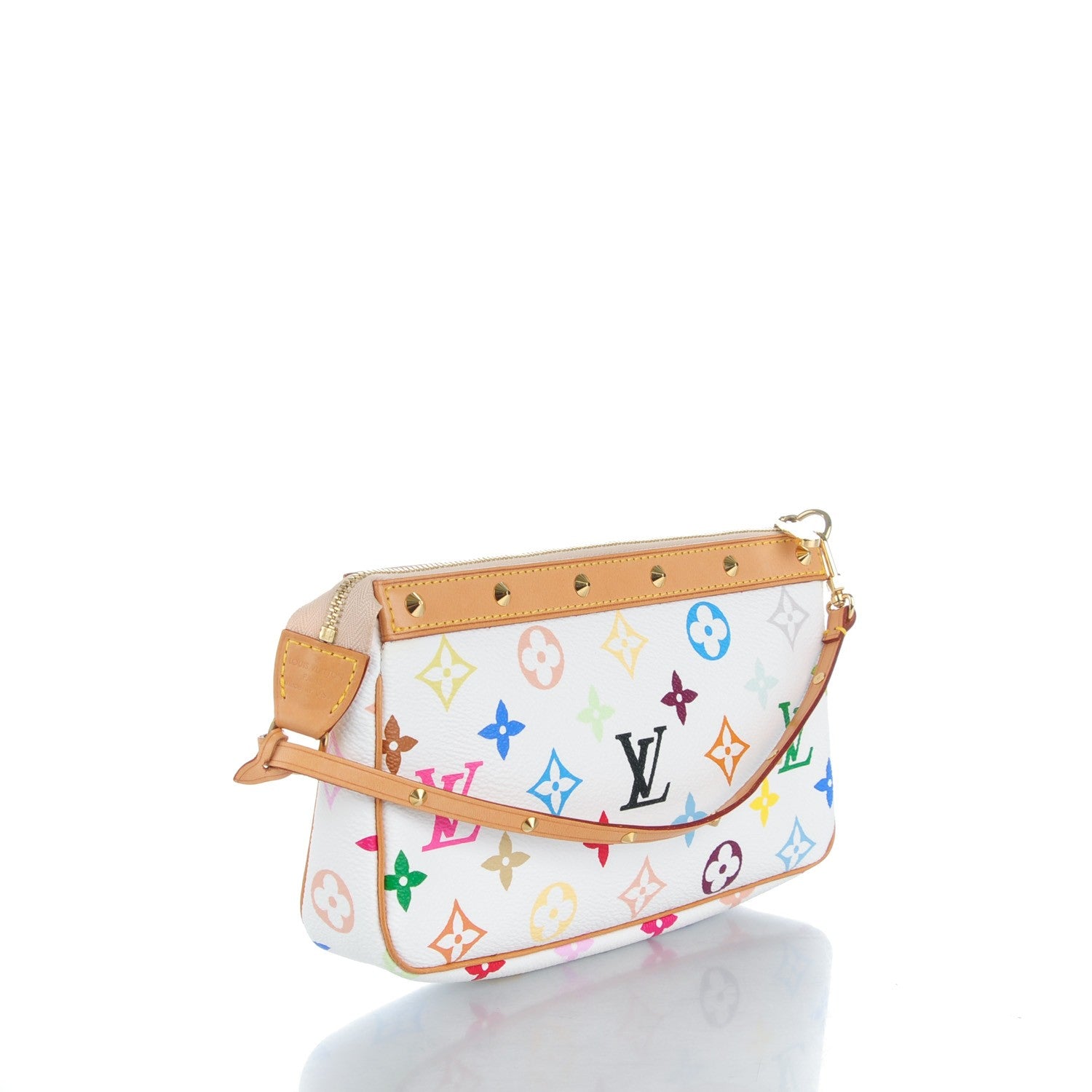 Louis Vuitton Monogram Multicolor Pochette Accessories White 3 of 8