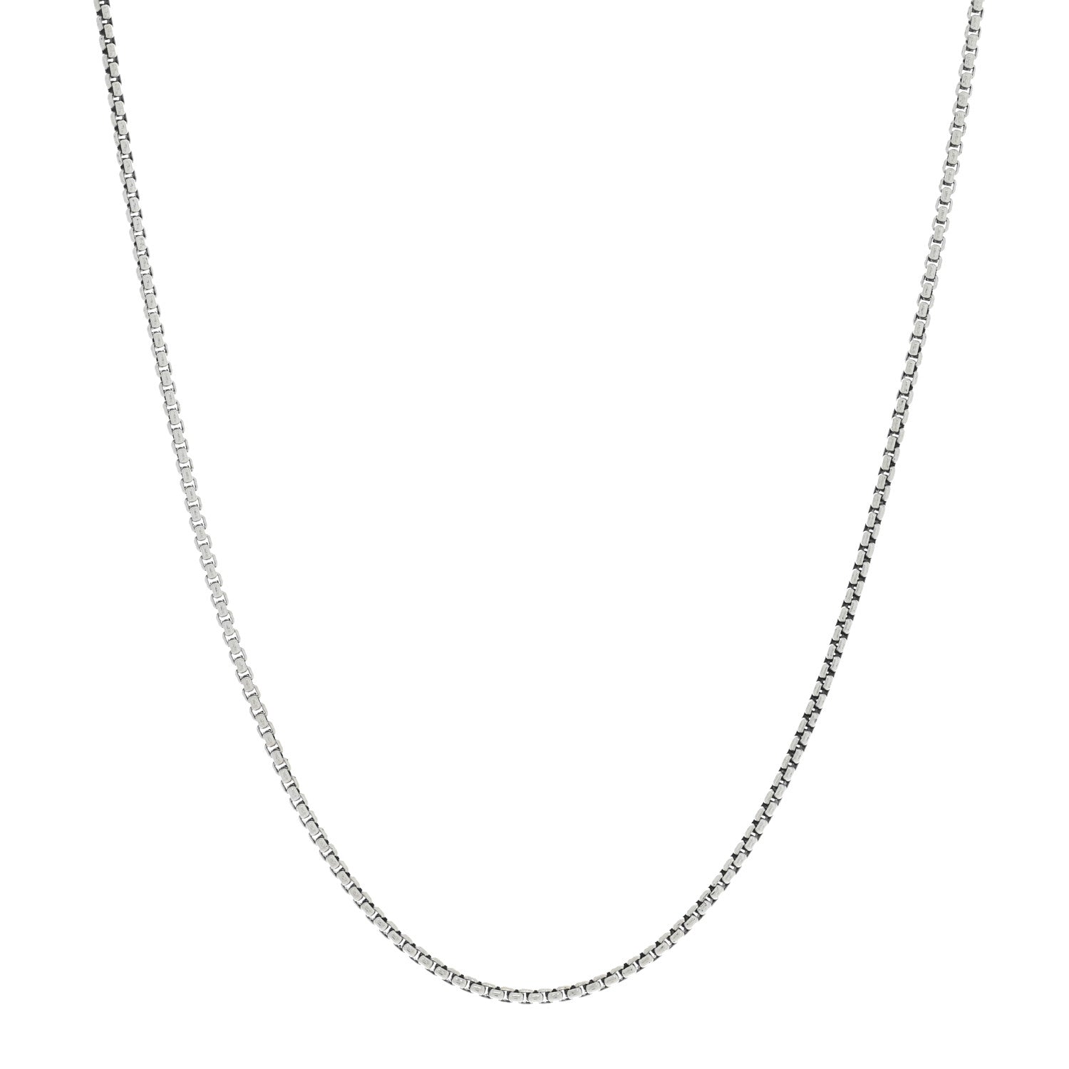 David Yurman Sterling Silver 14K Yellow Gold 1.7mm Baby Box Chain Necklace 17" 1 of 4