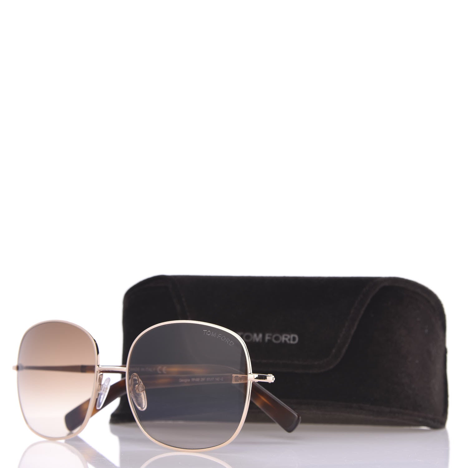 Tom Ford Acetate Georgina Sunglasses TF499 Tortoise 7 of 7