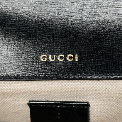 Gucci Azalea Calfskin Web Mini Horsebit 1955 Shoulder Bag Black 6 of 12