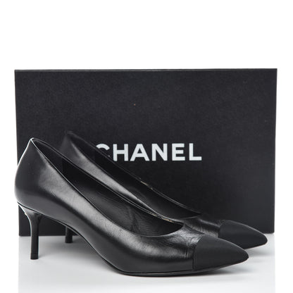 Chanel Lambskin CC Cap Toe Pumps 36 Black 15 of 15